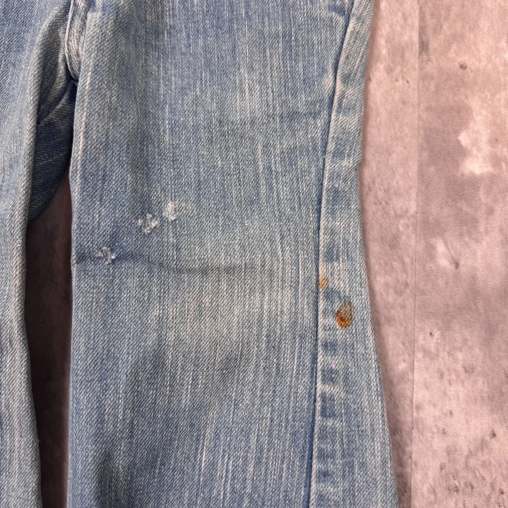 Vintage Levis Overalls‎ Kids 2T Blue Orange Tab Flare Bell Bottom Retro USA 70s